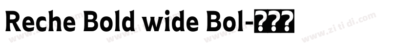 Reche Bold wide Bol字体转换